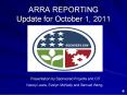 ARRA REPORTING Update for October 1, 2011 PowerPoint PPT Presentation