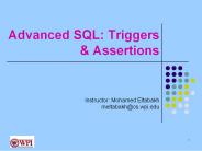 Advanced SQL: Triggers