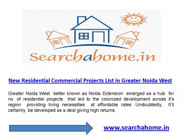 New upcoming residential projects in Greater Noida West