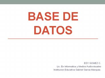 BASE DE DATOS