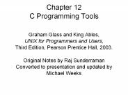 Chapter 12 C Programming Tools