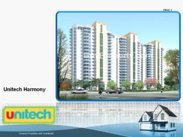 2,3,4 BHK Apartment - Unitech Harmony