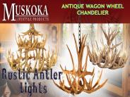 Antique Wagon Wheel Chandelier