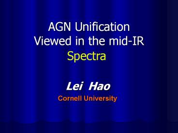 AGN Unification Viewed in the mid-IR