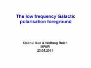 The low frequency Galactic polarisation foreground