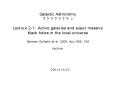 Galactic Astronomy ??????? I Lecture 2-1: Active galaxies and super massive black holes in the local universe Seminar: Gultekin et al. 2009, ApJ, 698, 198 PowerPoint PPT Presentation