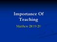 Importance%20Of%20Teaching PowerPoint PPT Presentation