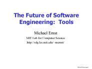 The Future of Software Engineering: Tools