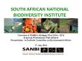 SOUTH AFRICAN NATIONAL BIODIVERSITY INSTITUTE PowerPoint PPT Presentation