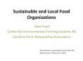 Sustainable and Local Food Organizations PowerPoint PPT Presentation