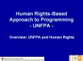 Human Rights-Based Approach to Programming - UNFPA - PowerPoint PPT Presentation