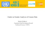 Guide on Gender Analysis of Census Data