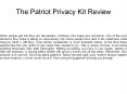 The Patriot Privacy Kit Review PowerPoint PPT Presentation