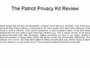 The Patriot Privacy Kit Review