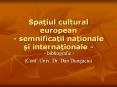 Spatiul cultural european - semnificatii nationale si internationale - PowerPoint PPT Presentation