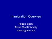 Immigration Overview