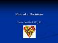 Role of a Dietitian PowerPoint PPT Presentation