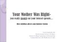 Your Mother Was Right- you really should eat your brussel sprouts PowerPoint PPT Presentation