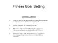 Fitness Goal Setting PowerPoint PPT Presentation
