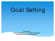Goal Setting