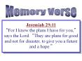 Jeremiah 29:11 PowerPoint PPT Presentation