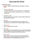 God and His Word PowerPoint PPT Presentation