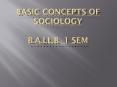 Basic Concepts of sociology b.a.ll.b 1 sem PowerPoint PPT Presentation