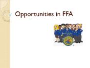 Opportunities in FFA