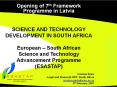 Opening of 7th Framework Programme in Latvia PowerPoint PPT Presentation
