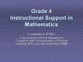 Grade 4 Instructional Support in Mathematics PowerPoint PPT Presentation