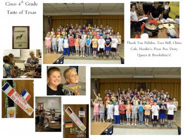 Cisco 4th Grade Taste of Texas