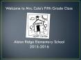 Welcome to Mrs. Cole PowerPoint PPT Presentation