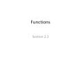 Functions PowerPoint PPT Presentation