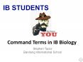 Command Terms in IB Biology PowerPoint PPT Presentation