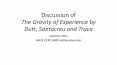Discussion of The Gravity of Experience by Dutt, Santacreu and Traca PowerPoint PPT Presentation