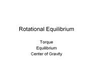 Rotational Equilibrium