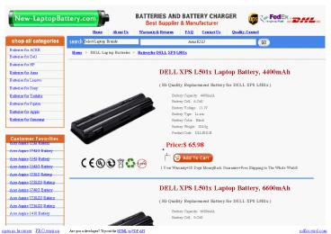 DELL XPS L501x Laptop Battery