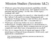 Mission Studies (Sessions 1