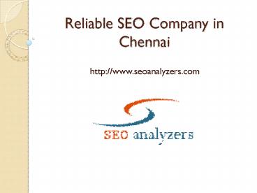 SEO company in chennai