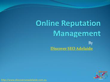 Online Reputation Management  sevices by Discover SEO Adelaide