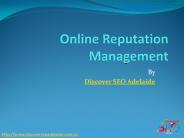 Online Reputation Management  sevices by Discover SEO Adelaide