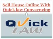 Sell House Online With Quick law Conveyncing