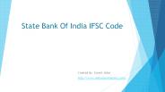 IFSC Code for State Bank Of India