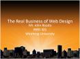 The Real Business of Web Design PowerPoint PPT Presentation
