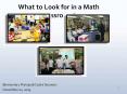 What to Look for in a Math Classroom PowerPoint PPT Presentation