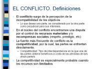 EL CONFLICTO. Definiciones