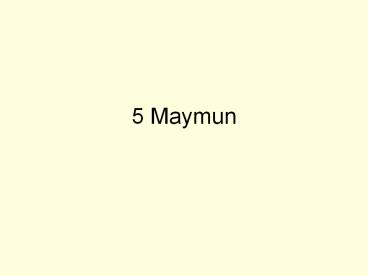 5 Maymun