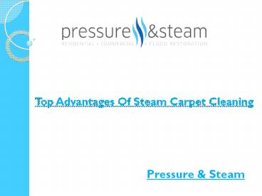 Top Advantages Of Steam Carpet Cleaning