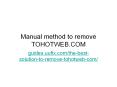 Manual method to remove TOHOTWEB.COM PowerPoint PPT Presentation