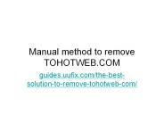 Manual method to remove TOHOTWEB.COM